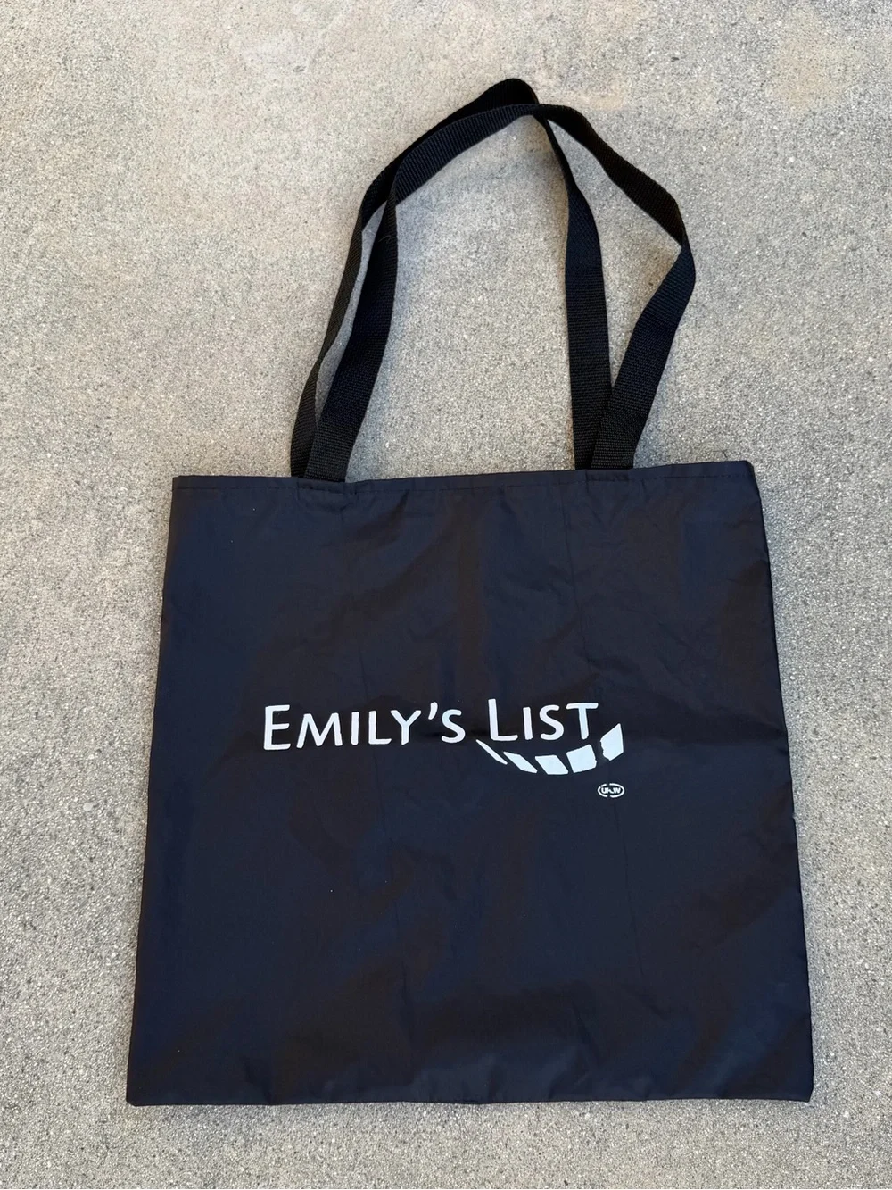 Emily’s List Black Nylon Reusable Women's Tote 14x14